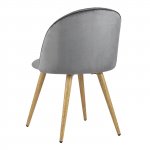 Chair Lyon Stripes velour grey
