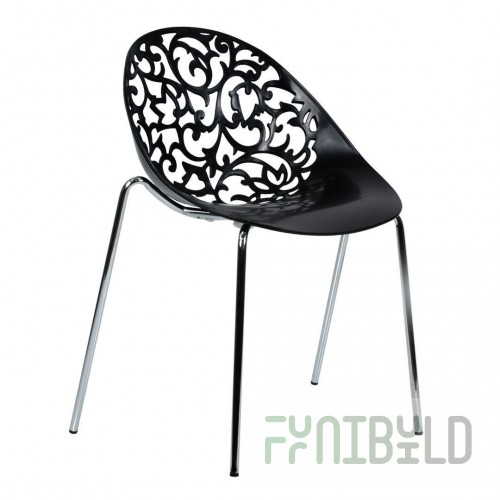 Chair black lace