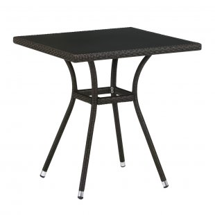 Fews Faux Rattan Wicker Table, Brown