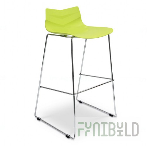 Bar stool Butner plastic green