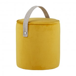 Pouf Jerry, velvet, orange