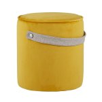 Pouf Jerry, velvet, orange