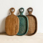 Serving board 09 narrow with handle