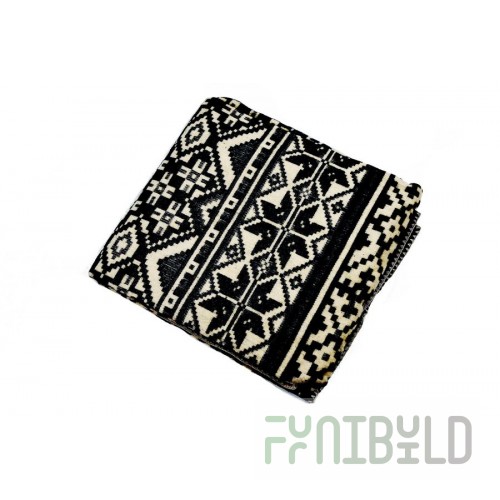 Blanket wool Jacquard 85% wool (beige)