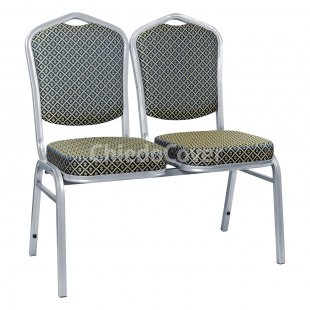 Chair section Hit - silver, blue rhombus