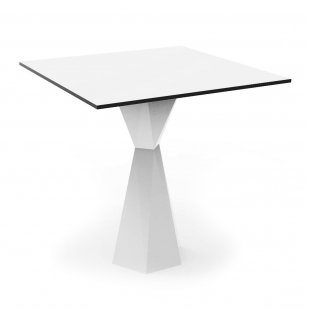 Quattro table with glass top
