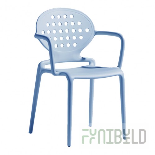 Plastic chair Colette, blue