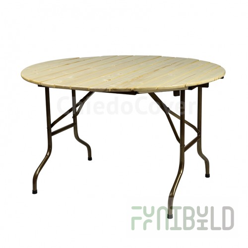 Table Leader 3, outdoor, made of slats, light