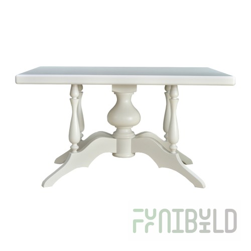 Table on supports with balusters