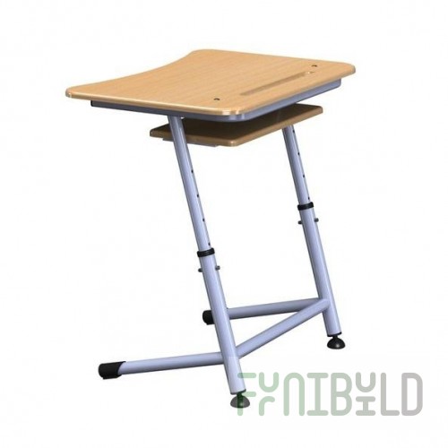 Adjustable desk with shelf K1