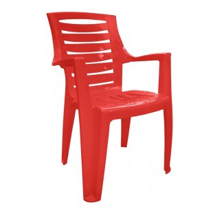 Plastic chair Rex, red