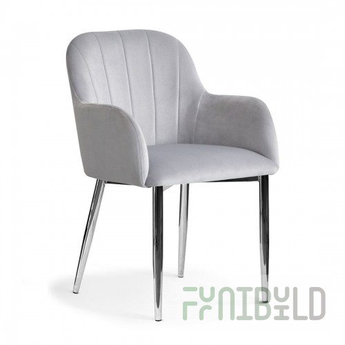 Tulip chair, silver