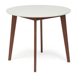 Dining table BOSCO round white/brown