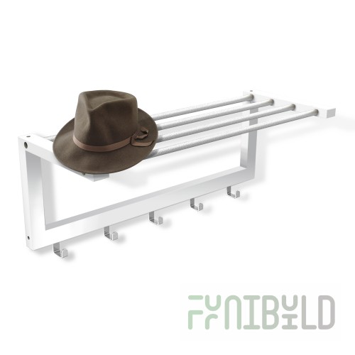 Wooden hanger Alberto white