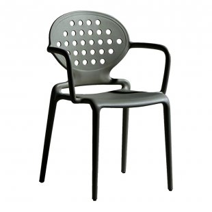 Plastic chair Colette, anthracite