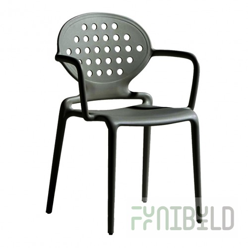 Plastic chair Colette, anthracite