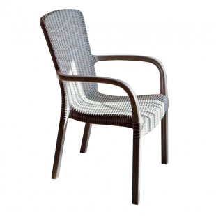 Chair made of artificial rattan PRAKTIK beige