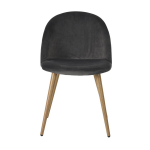 Chair Lyon, grey velour
