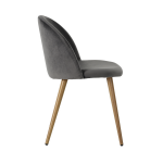 Chair Lyon, grey velour