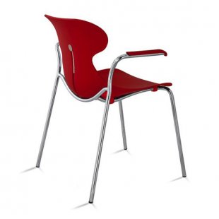 Mariquita plastic chair with armrests