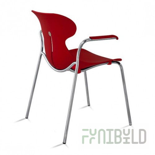 Mariquita plastic chair with armrests