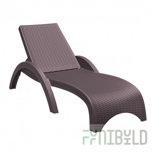 Sun lounger plastic GS 1009 brown