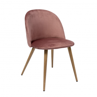 Chair Lyon, velveteen with diamonds, pink