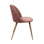 Chair Lyon, velveteen with diamonds, pink