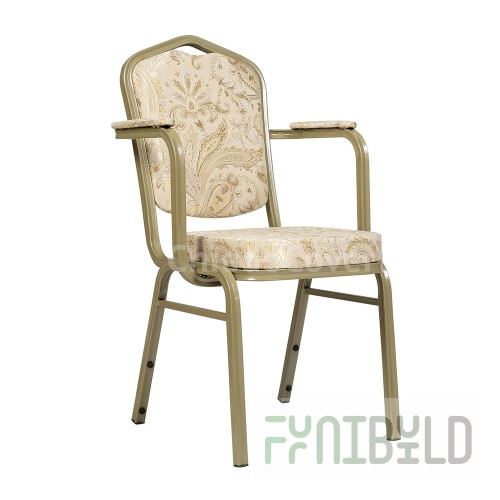Chair Hit 25mm with armrests, champagne, Afitap