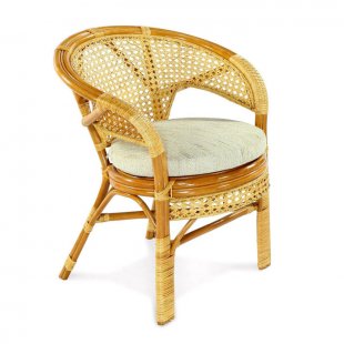 Wicker chair-armchair Pelangi K cognac