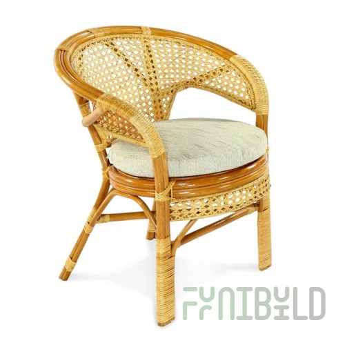Wicker chair-armchair Pelangi K cognac