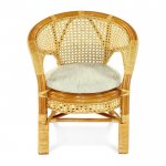 Wicker chair-armchair Pelangi K cognac