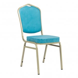 Chair Hit 20mm, champagne, blue velor