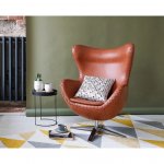 Egg chair eco-leather, brown