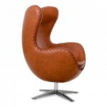 Egg chair eco-leather, brown