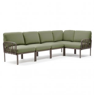 Plastic sofa with pillows Komodo 5 tortora/jungle