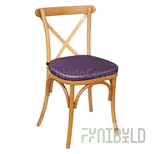 Cushion 01 for chair Crossback, 3cm, purple