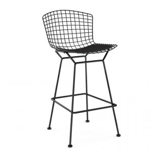 Bertoia semi-bar chair black