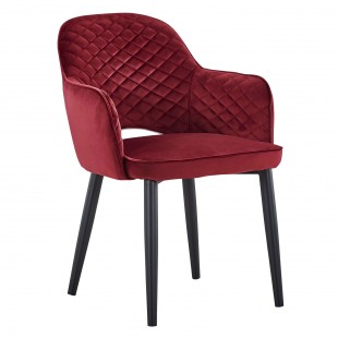 Chair Venus diamond velvet burgundy