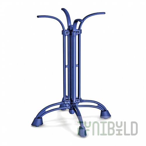 Cast iron table base Marco, blue