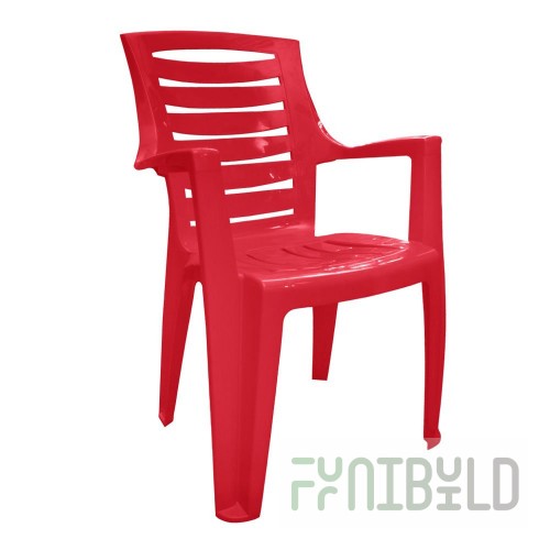 Plastic chair Rex, burgundy