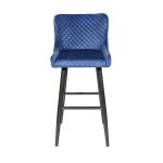 Stitch Bar Stool, Royal Blue Velvet