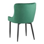 Stitch chair, emerald velvet