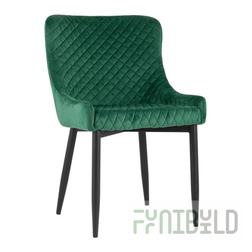 Stitch chair, emerald velvet