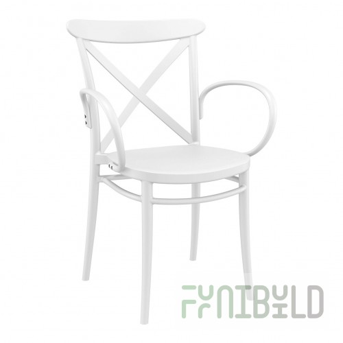 Plastic chair Cross XL, white