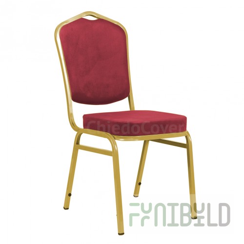 Chair Hit 20mm, gold, microfiber red
