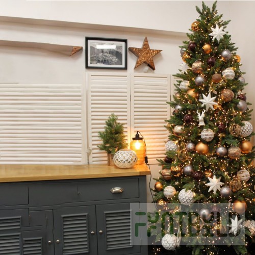Designer Spruce Decorated Premium Green Gold