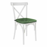 Crossback Chair Cushion, 2cm, Green