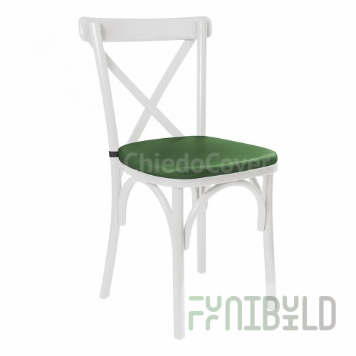 Crossback Chair Cushion, 2cm, Green