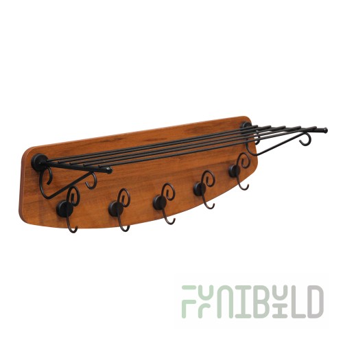 Wooden hanger Grace 4/5 walnut